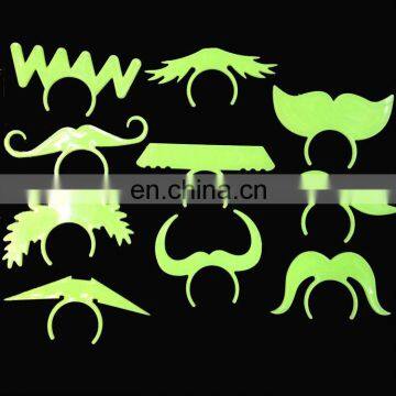 (10pcs ) New Style Funny glow in the dark moustache bottle clips MMO-0196