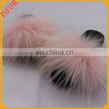 Best Choose Raccoon Shoes Plush Fur Slippers For Ladies