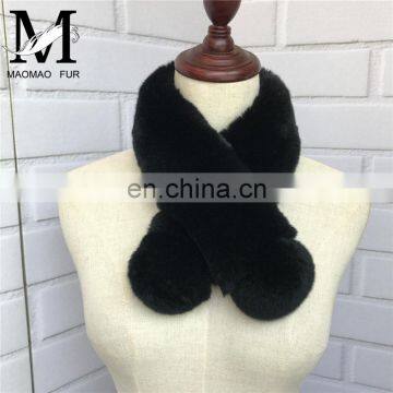 2017 New Design Real Rabbit Fur Crochet Scarf Fashion Ladies Fur Winter Scarf