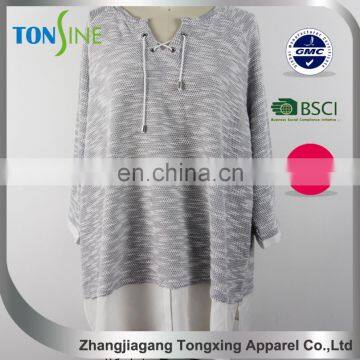 Plus Size Cut and Sew Top With Chiffon for Woman photo-2