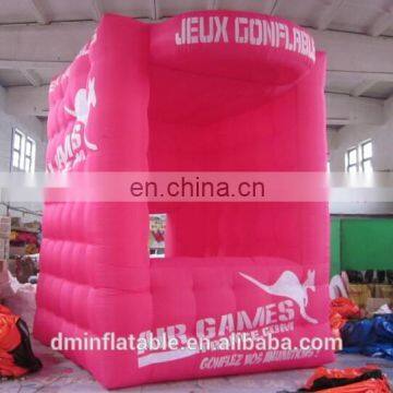 inflatable iadvertising booth,outdoor inflatable cube tent,advertising inflatable spray booth