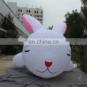 Customized White Lying Rabbit Inflatable Animals Can Priting Logo&advertisement photo-2