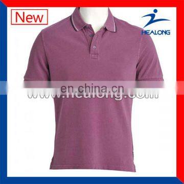 100% Cotton Three-button Red Mens Custom Polo Shirt