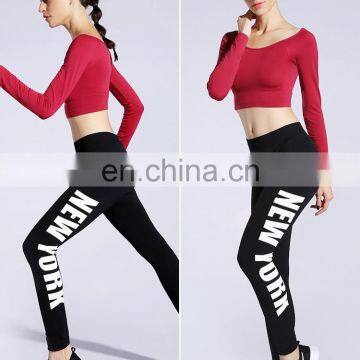 new 2017 women tight yoga fitness sports leggings blank jogging pants