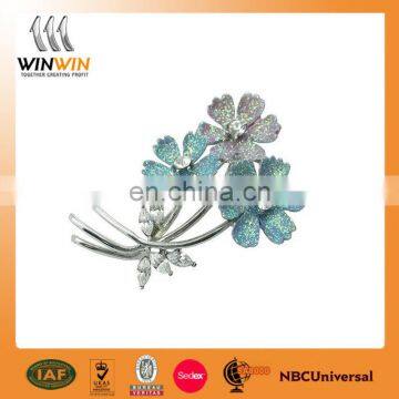 Beautiful flower star shape free sample diy metal lapel pin