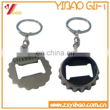 Beer bottle cap shape bottle opener with keychain