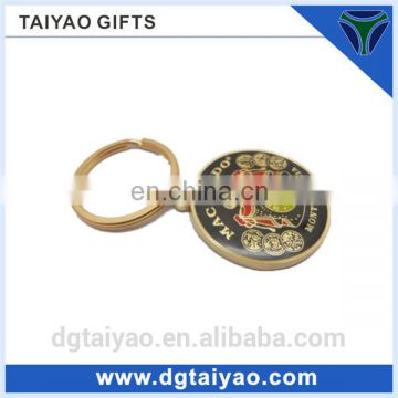 2014 TOP Quality Gold plating Die cast metal keychain for sales