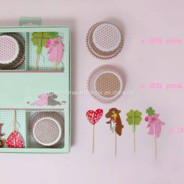 Glitter Cupcake Toppers Cake Decorations Party Supplies Cupcake Kit photo-3