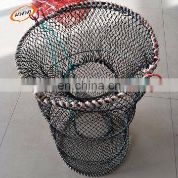 Black Square Crayfish Trap Spring Cage Fish Foldable Trap