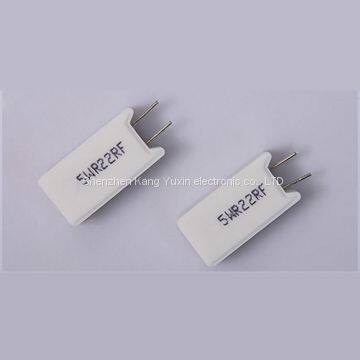 5W Horizontal Type Ceramics Cement Resistor 5% Accuracy , Good heat-durability,low noise,