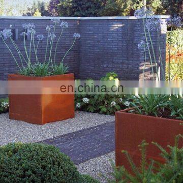 corten steel cheap small / mini metal flower pots outdoor