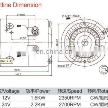Snow-sweeper Hydraulic DC Motor 12V 1600Watts photo-6