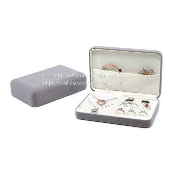 Velvet Jewelry Box Storage Box High-end Exquisite Earrings Ring Bracelet Necklace Simple Portable Small Jewelry Box photo-2