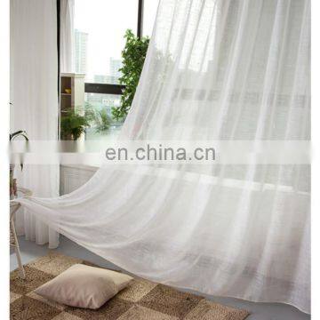 Solid color simple design high quality  ready made sheer fabric curtain