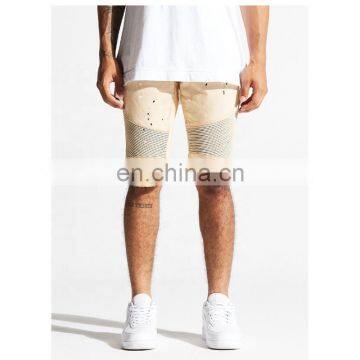 DiZNEW 2019 USA Khaki Paint Biker Denim Shorts for Men photo-2