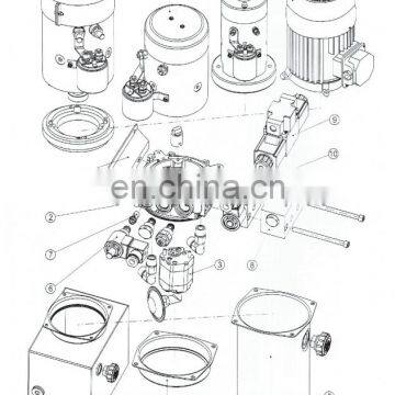 Hydraulic Pump Motor Pallet Truck Power Units 12v 0.8kw: HPU-10ABBDAHAEBA photo-4