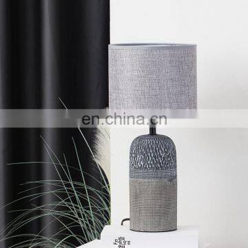 Hot sale fancy ceramic desk lamp antique design grey lighting table lamp for home bedside