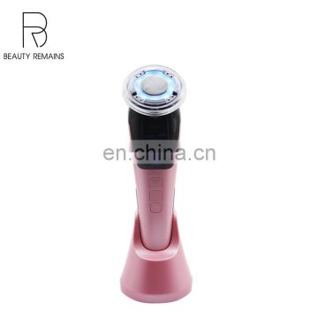 Handhold Home Hot&Cold Led  Photon Facial Wrinkle Removal Anti Aging Ems Skin Care Device