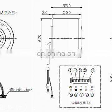 H4131 24V 36V Micro Brushless Pancake Motor for Skateboard With Hall Sensor Controller and Bike and Electric Cycle photo-4