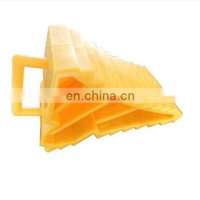 Yellow plastic car wheel block wheel stop