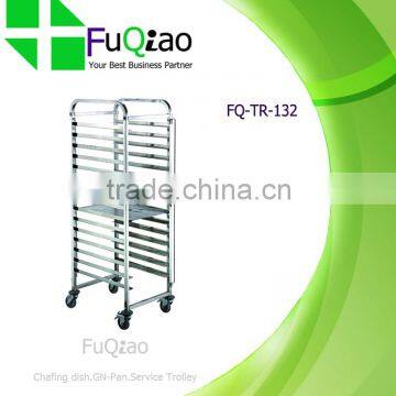 Stainless Steel Bread Display Rack Trolley with Wheels                        
                                                Quality Choice