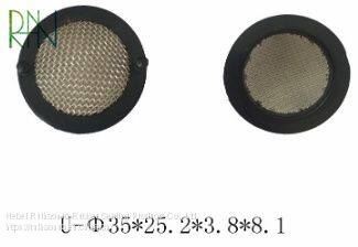 Rubber gasket filter mesh