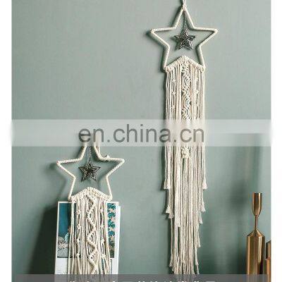 Half Moon Star Big Dream Catchers Metal Ring Pendant Handmade Nordic Wind Chimes Home Styling photo-3