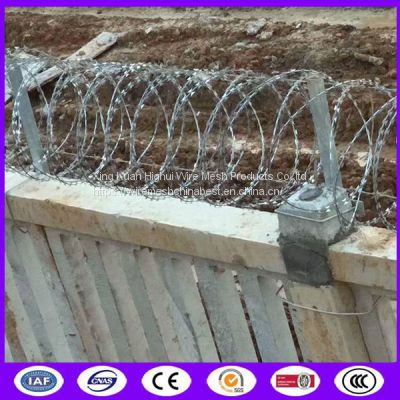 Electro Razor Barbed Wire Double Coil High Tensile Concertina Wire In Roll