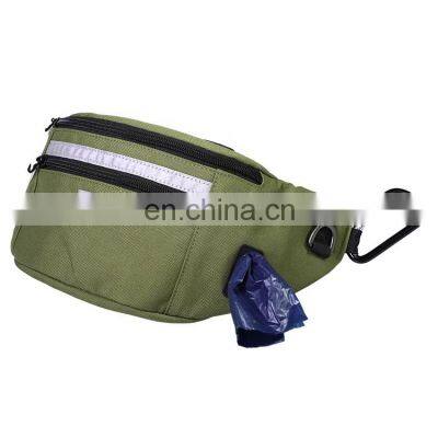 hot selling multifunctional  dog waist bag walking-use poop bag dispenser with large capacity for phone and earphone