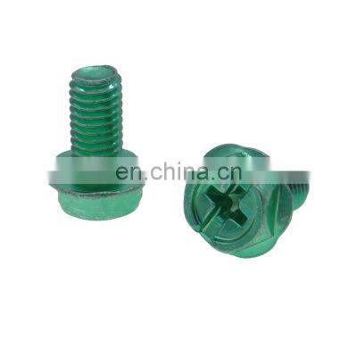 green zinc screw exporter /plug green zinc machine screw