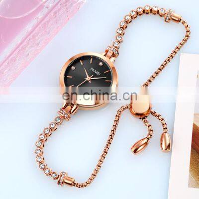 Fashion Skmei Elegant 1854 Rose Gold Lady Diamond Brilliant Bracelet Watch photo-5
