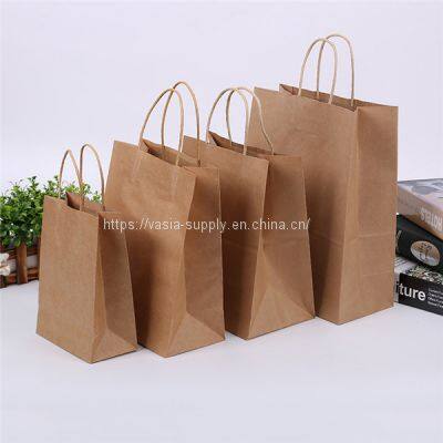 Wholesale eco friendly brown recycled paper bags to go bags