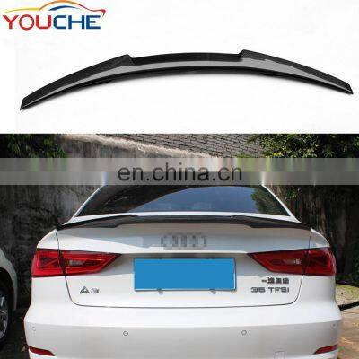 M4 V style carbon fiber rear trunk wings spoiler for Audi A3 S3  2013-2017 carbon fiber spoiler