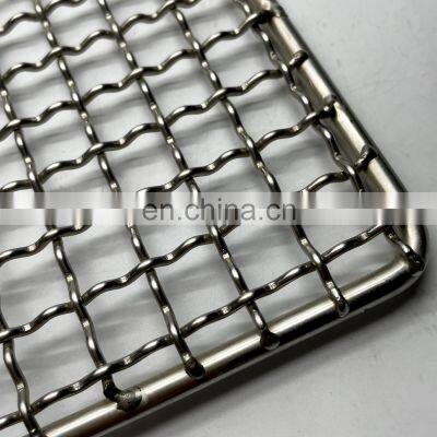 Grill Bbq Mesh Round Grill Stainless Steel Barbecue Bbq Grill Crimped Wire Mesh Net