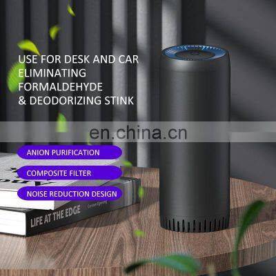 OEM Mini Smart Room Commercial Electronic Desktop Ionizer uv Hepa Portable Car Air Purifier Aromatherapy Parts Filter photo-3