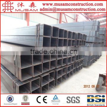 Astm 40mm diameter square steel pipe stair handrail