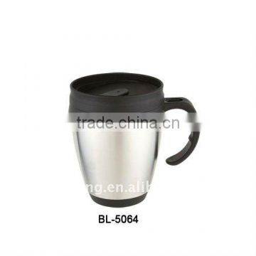 double wall stainless steel travel mug with pp inner 14oz ice cream cup singapore