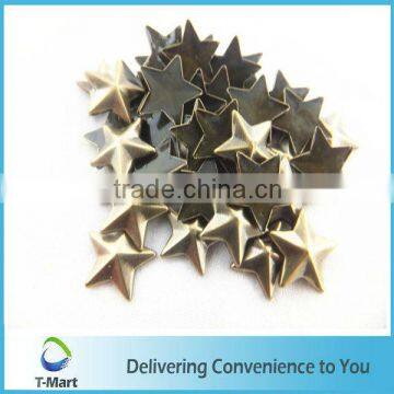 Decorative metal star studs for embellishment