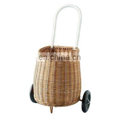 New Arrival Rattan Luggy Basket Doll Stroller High Quality Wicker Basket for Home Organizing Wholesale Supplier