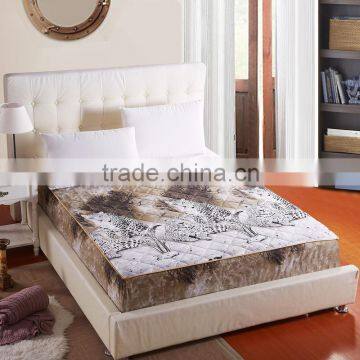 Quilting Fiited Sheet with Elastic , 3D Polyester bedsheet