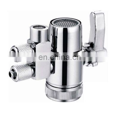 Polished and Chrome 1/4 locking nut double tube diverter shower water diverter valve Shower Head Filter Water Diverter Valve