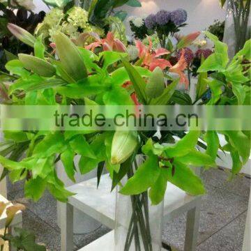 cheap wholesale PU plastic artificial Lily flowers branches