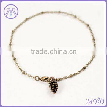Fashion Jewelry Gold Plated Color Enamel Cherry Banana Fruit Charms Chain Girls Anklet photo-6