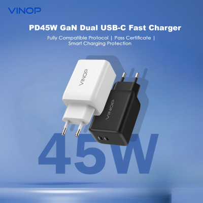 VINOP PD 45W Dual USB-C GaN Fast Charger