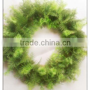 Christmas Garland/Christmas Wreath/Christmas floral hoop/Blank Green Plastic Artificial Wholesale Christmas Wreaths