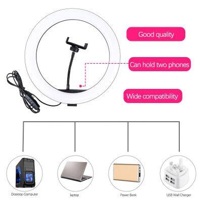 12 Inch LED Ring Light With Phone Holder And Flexible Hose Selfie Ring Light With 3 Light Modes And 10 Brightness Levels photo-4