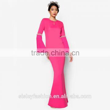 2016 raya original design baju kurung and baju melayu with solid color dress BJ028