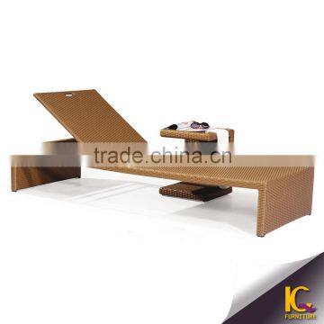 China Manufacturer S Shape PE Rattan Beach Chair Rattan Outdoor Furniture photo-5