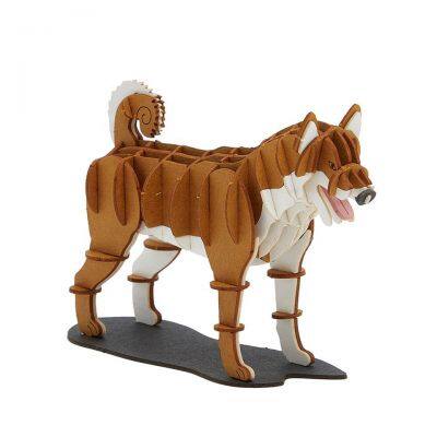 Wholesale Animals Shiba Inu Dog 3D Puzzle DIY Craft Kit for Adults and Kids - Cute Shiba Inu Pets Paper Craft Model photo-3