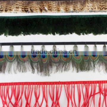 indian peacock tail feather boa